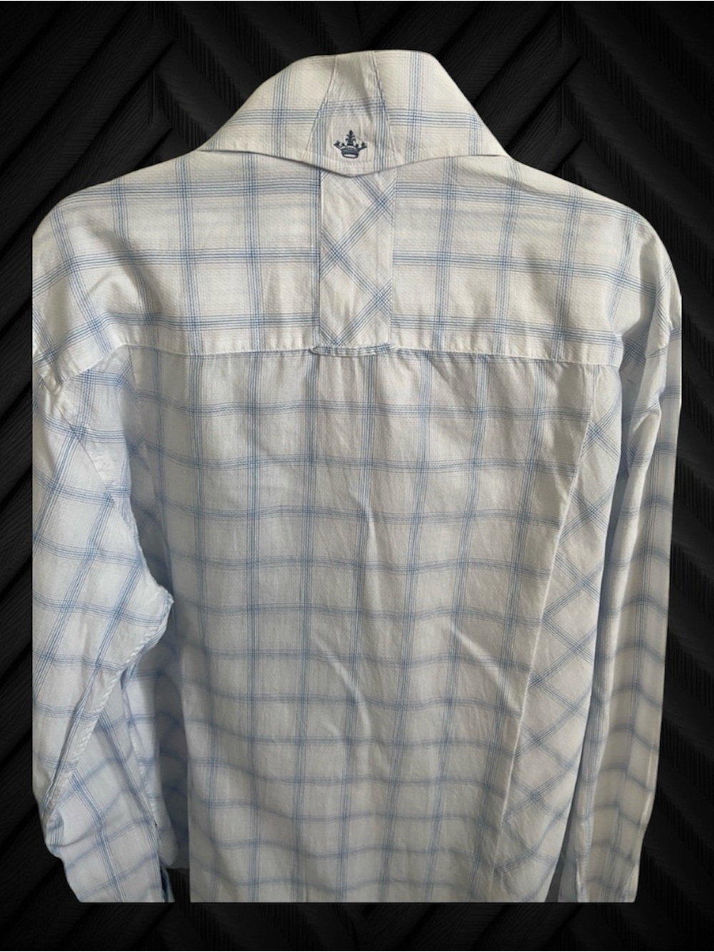 English Laundry Men’s XL Embroidered Button Down Shirt Plaid Designer Casual - Picture 3 of 15